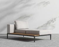 Francis Outdoor Left Chaise - Black - Francis, Outdoor Fabric - Palisades