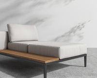 Francis Outdoor Left Chaise - Black - Francis, Outdoor Fabric - Palisades