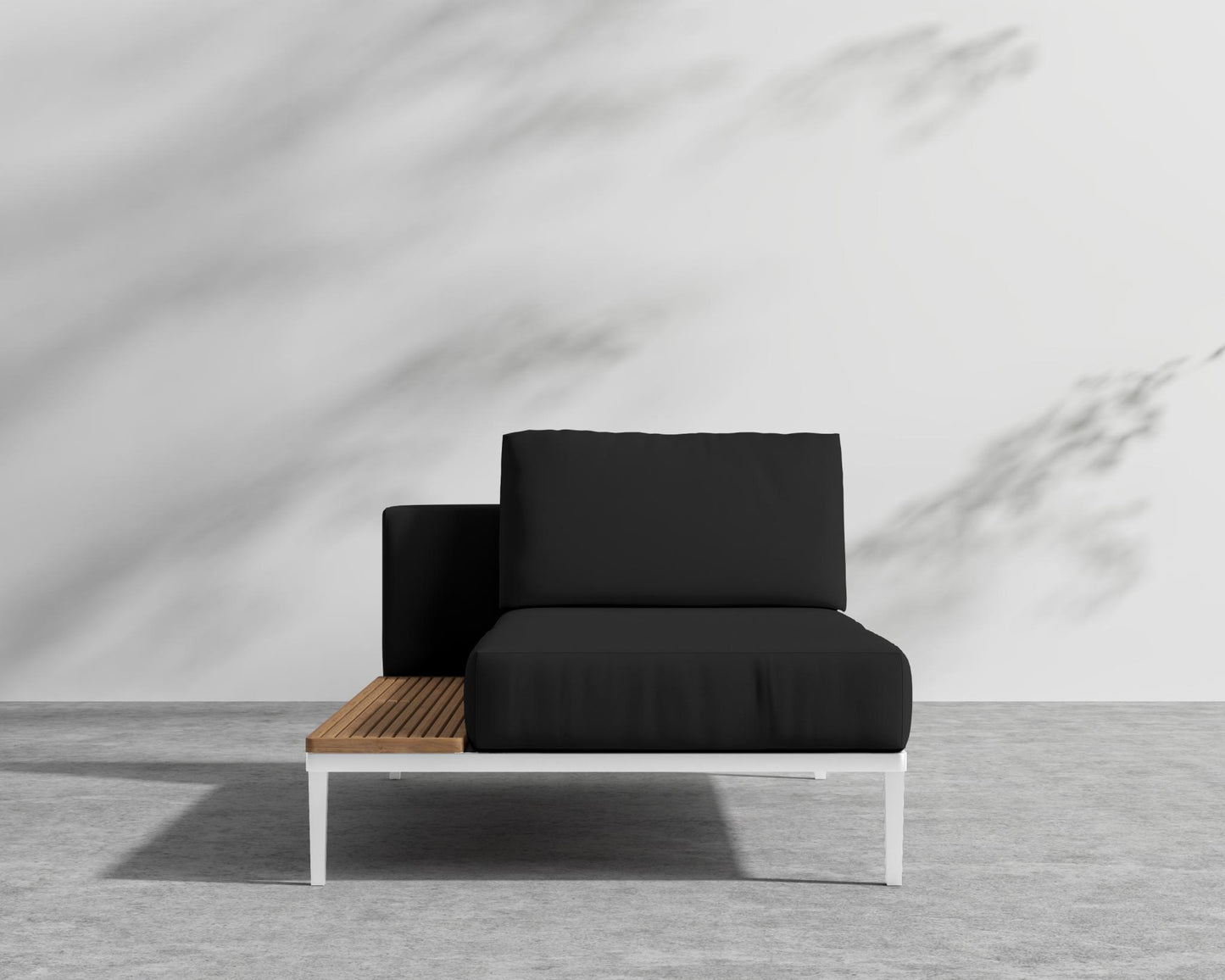 Francis Outdoor Left Chaise - Black - Francis, Outdoor Fabric - Arcadia