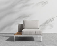 Francis Outdoor Left Chaise - Black - Francis, Outdoor Fabric - Palisades