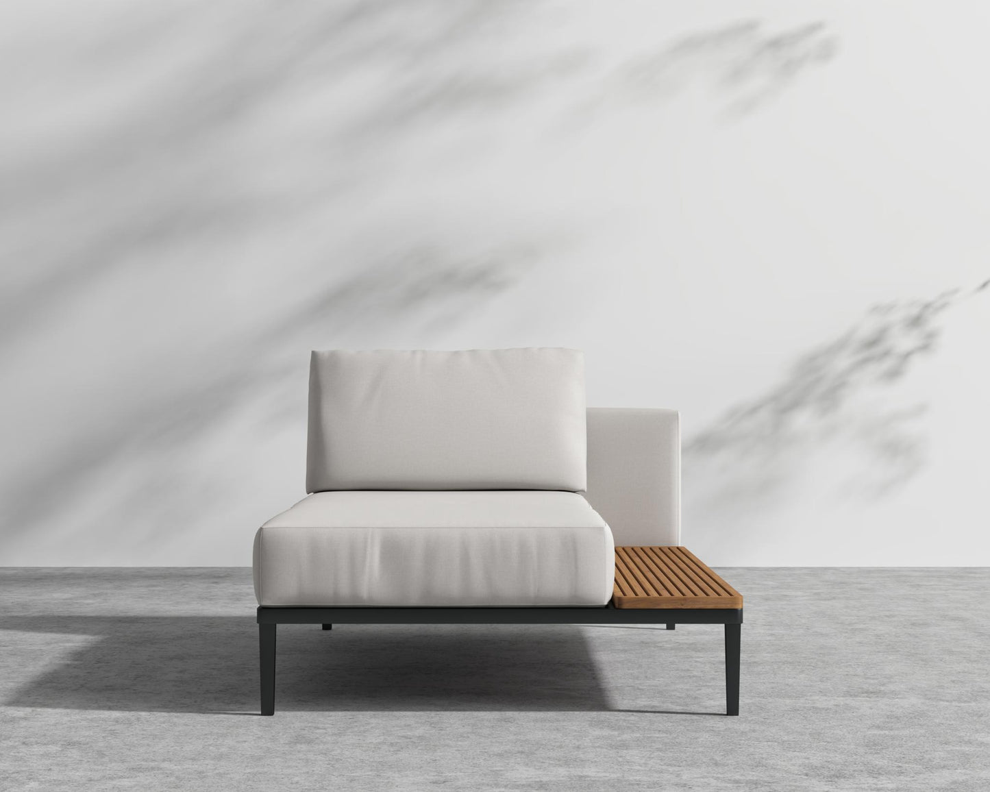 Francis Outdoor Right Chaise - Black - Francis, Outdoor Fabric - Palisades