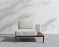 Francis Outdoor Right Chaise - Black - Francis, Outdoor Fabric - Palisades