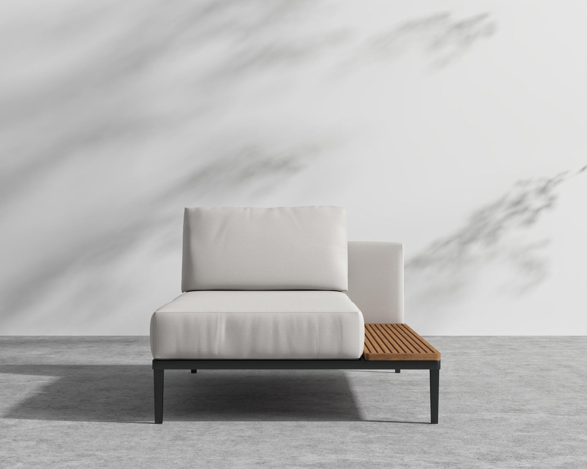 Francis Outdoor Right Chaise - Black - Francis, Outdoor Fabric - Palisades