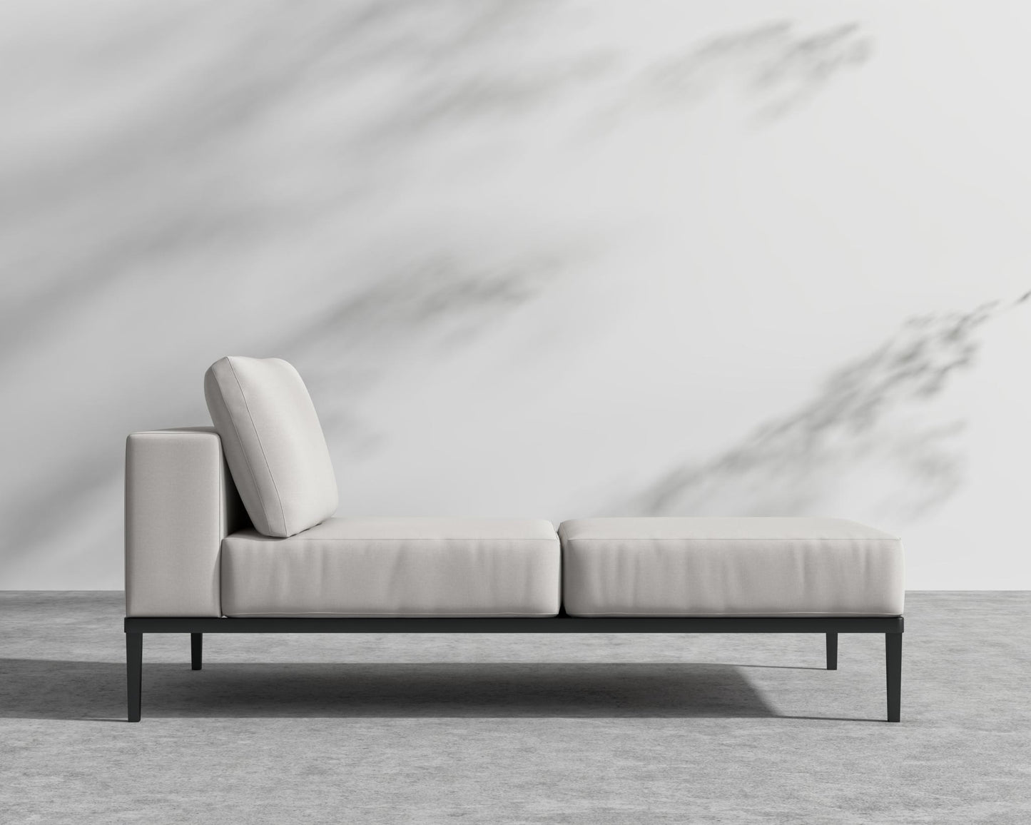 Francis Outdoor Right Chaise - Black - Francis, Outdoor Fabric - Palisades