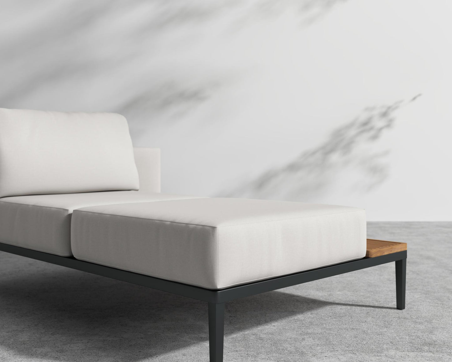 Francis Outdoor Right Chaise - Black - Francis, Outdoor Fabric - Palisades