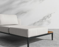 Francis Outdoor Right Chaise - Black - Francis, Outdoor Fabric - Palisades