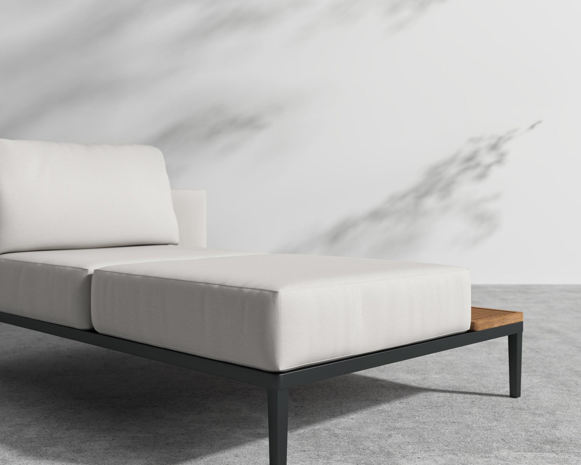 Francis Outdoor Right Chaise - Black - Francis, Outdoor Fabric - Palisades