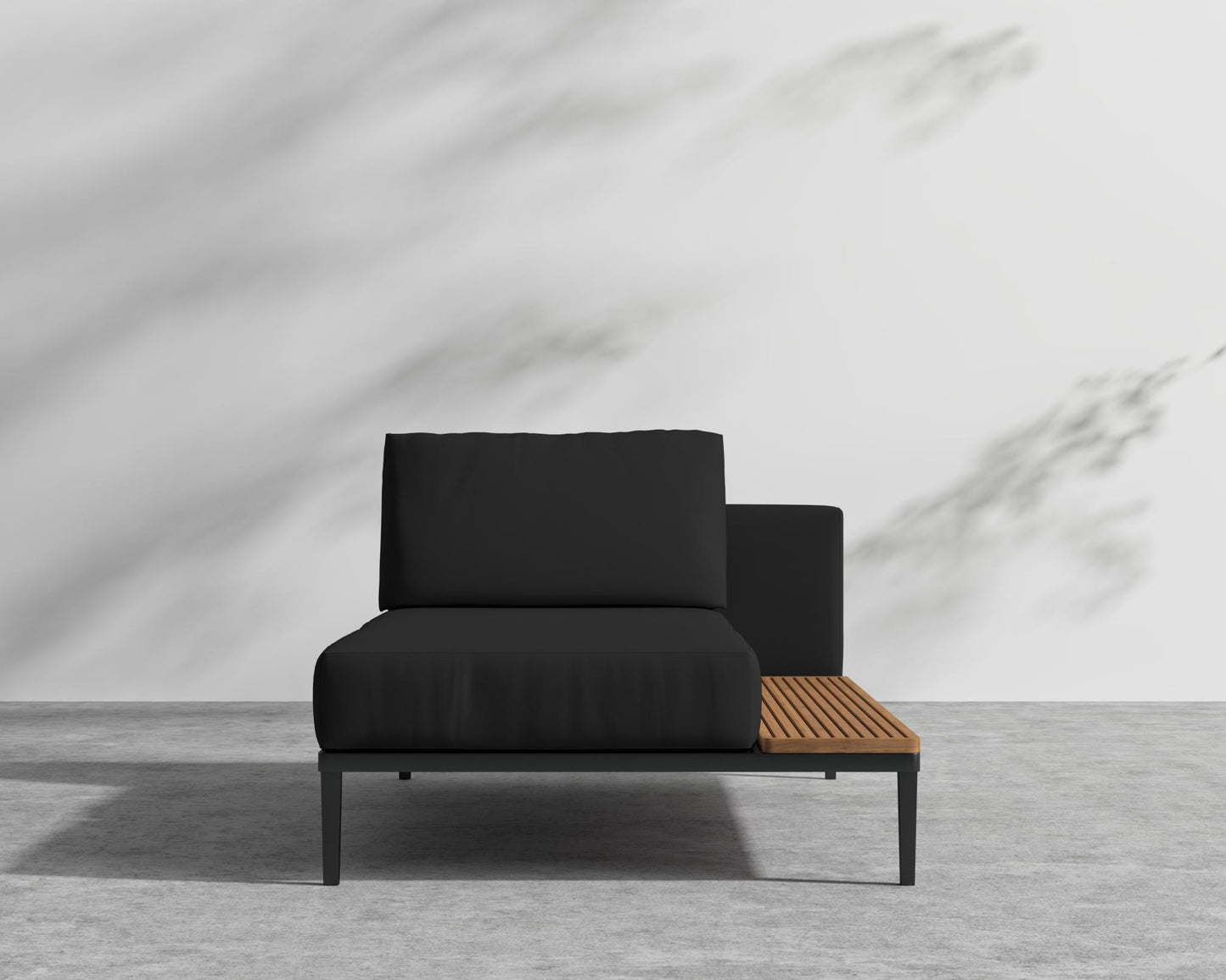 Francis Outdoor Right Chaise - Black - Francis, Outdoor Fabric - Arcadia