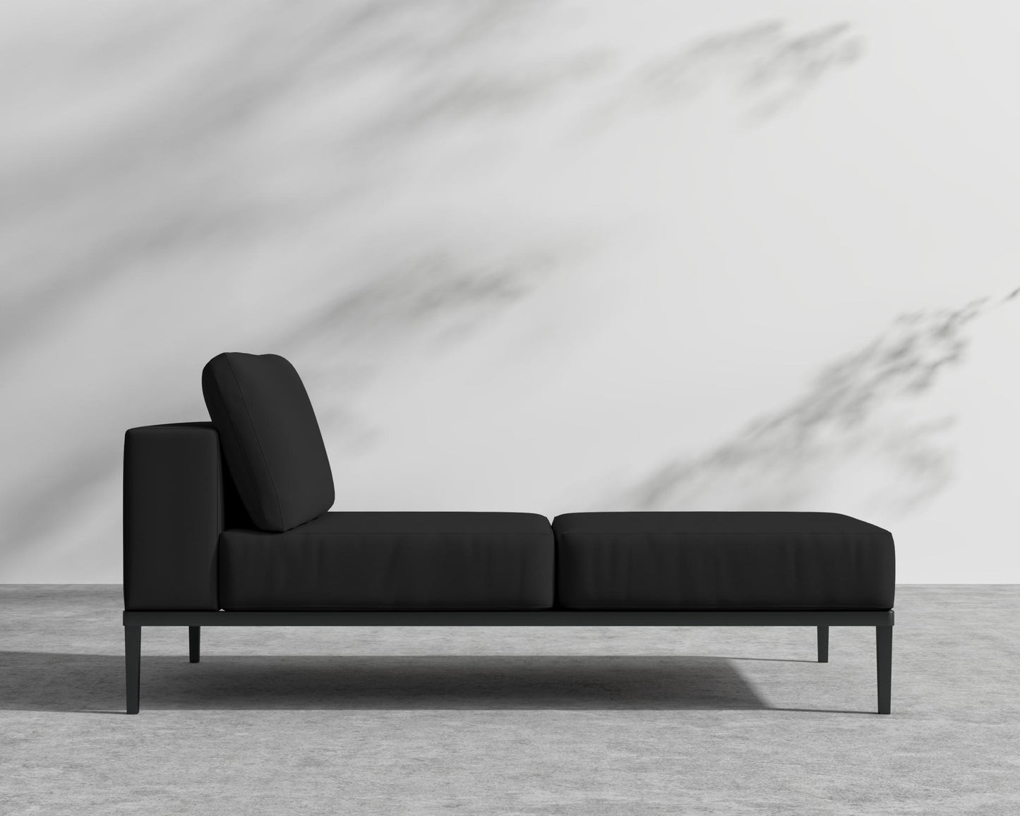 Francis Outdoor Right Chaise - Black - Francis, Outdoor Fabric - Arcadia