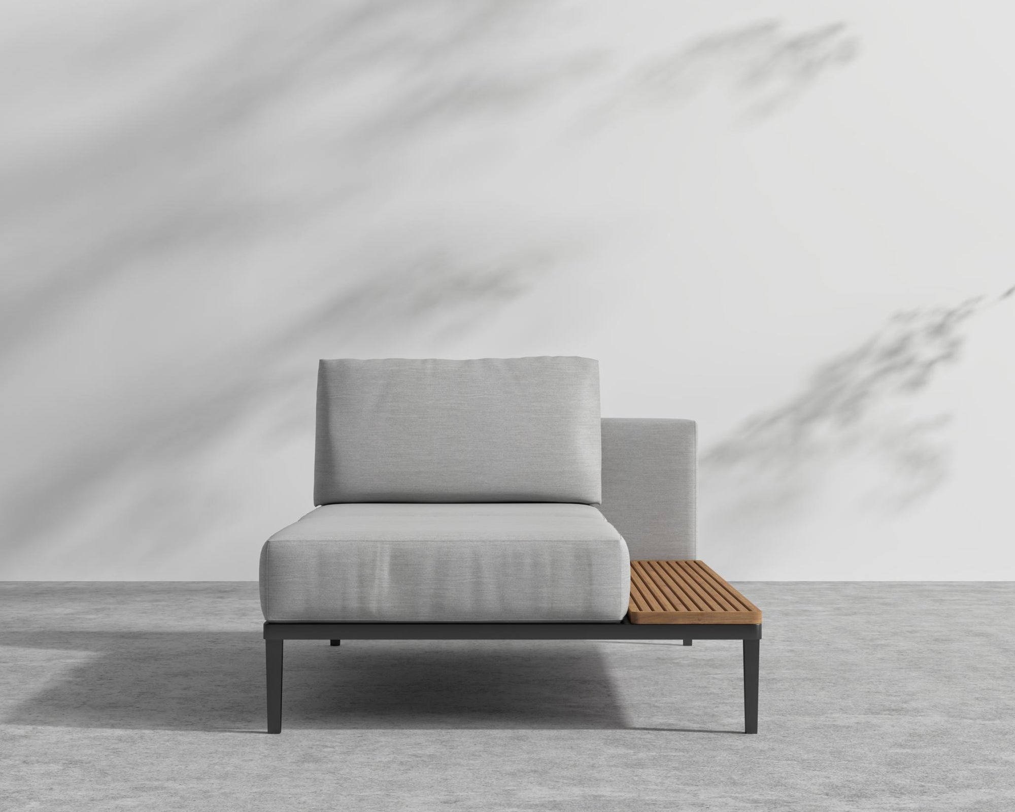 Francis Outdoor Right Chaise - Black - Francis, Outdoor Fabric - Encino