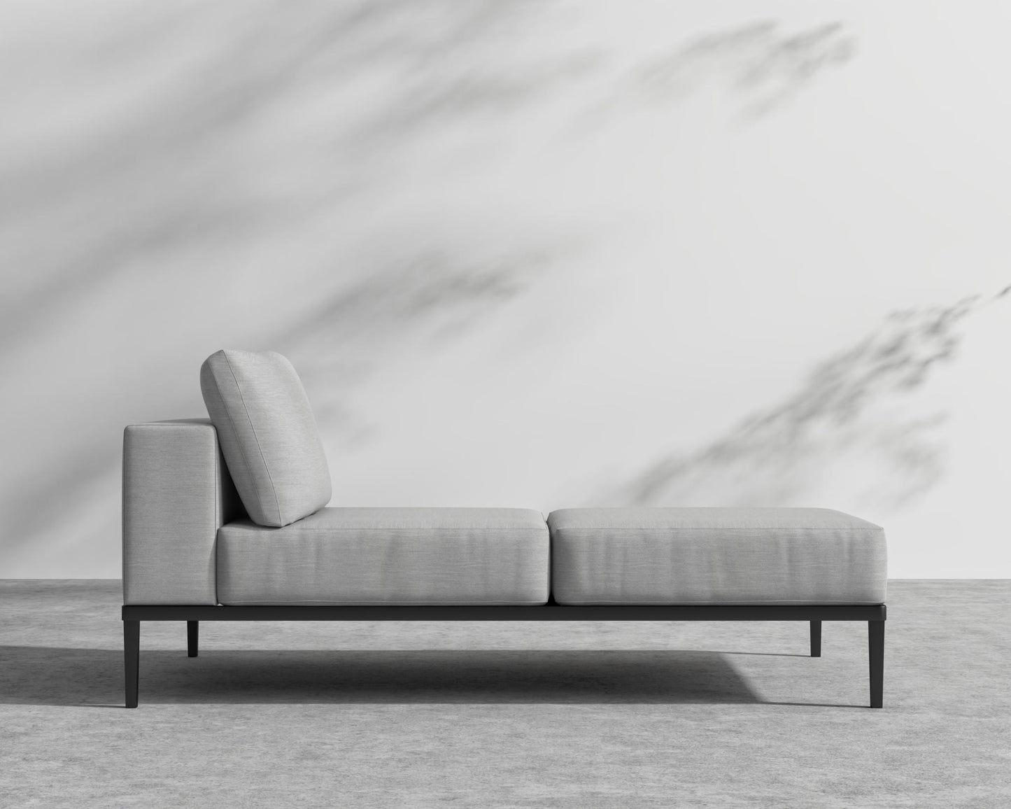 Francis Outdoor Right Chaise - Black - Francis, Outdoor Fabric - Encino