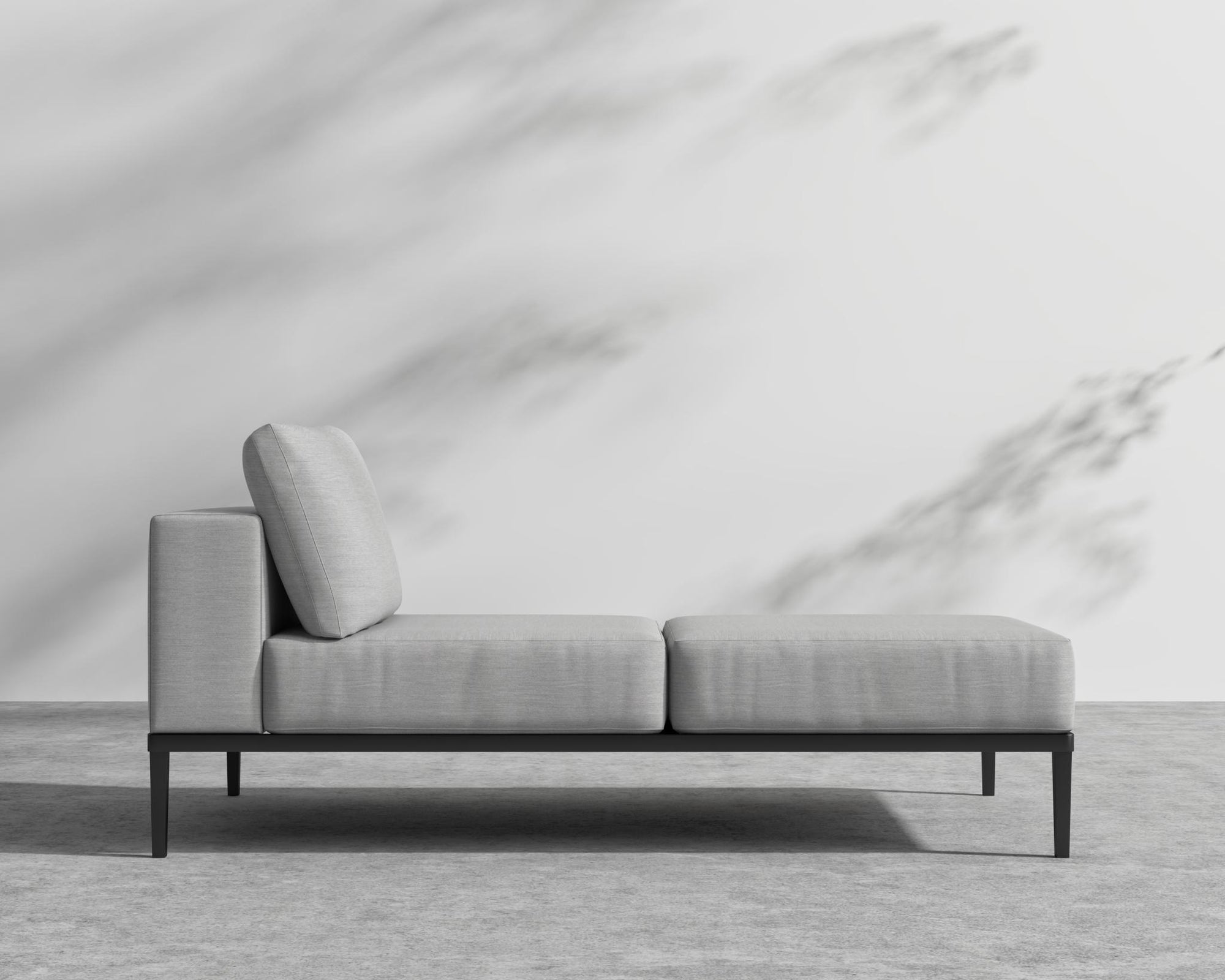 Francis Outdoor Right Chaise - Black - Francis, Outdoor Fabric - Encino