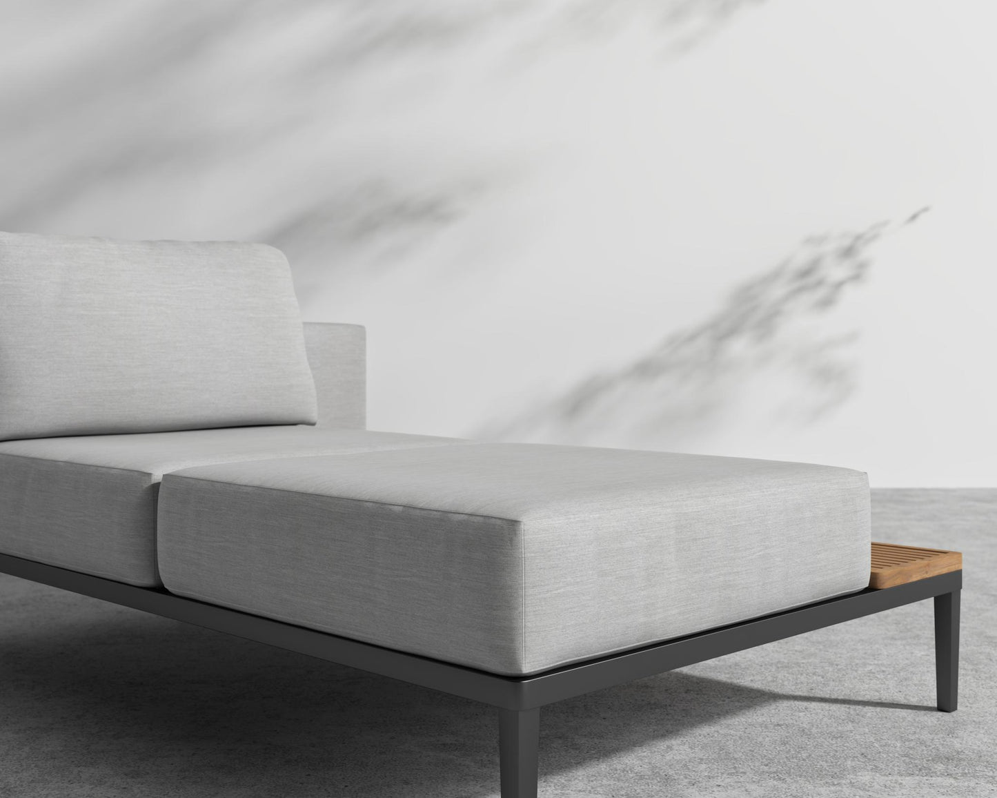 Francis Outdoor Right Chaise - Black - Francis, Outdoor Fabric - Encino