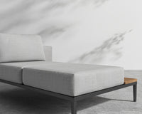 Francis Outdoor Right Chaise - Black - Francis, Outdoor Fabric - Encino