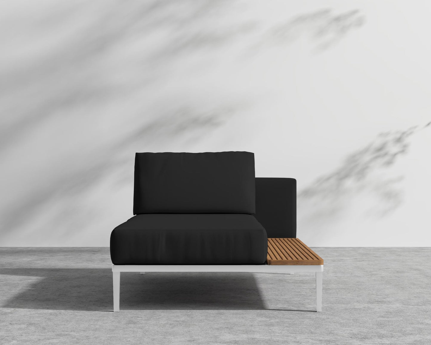 Francis Outdoor Right Chaise - Black - Francis, Outdoor Fabric - Arcadia