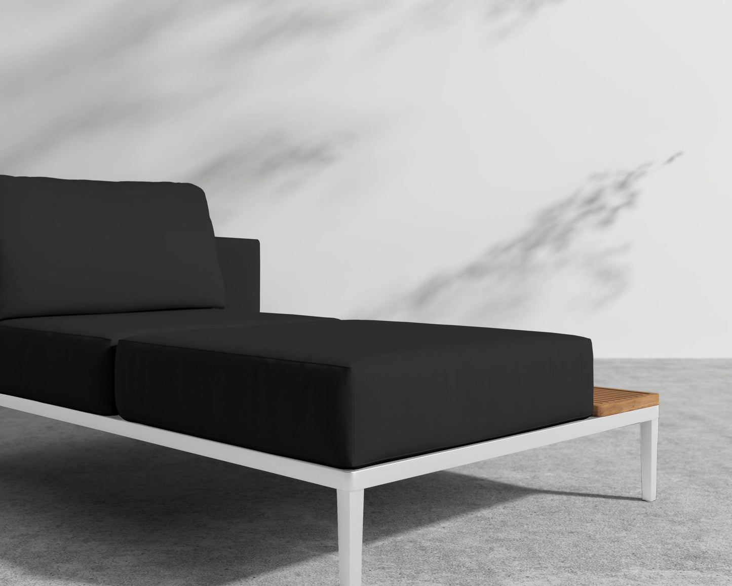 Francis Outdoor Right Chaise - Black - Francis, Outdoor Fabric - Arcadia