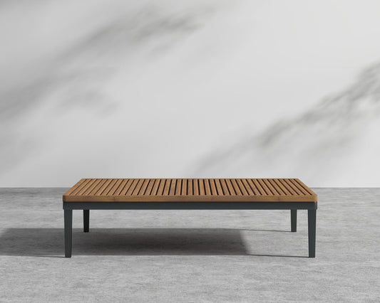 Francis Outdoor End Table - Black - Francis, Teak