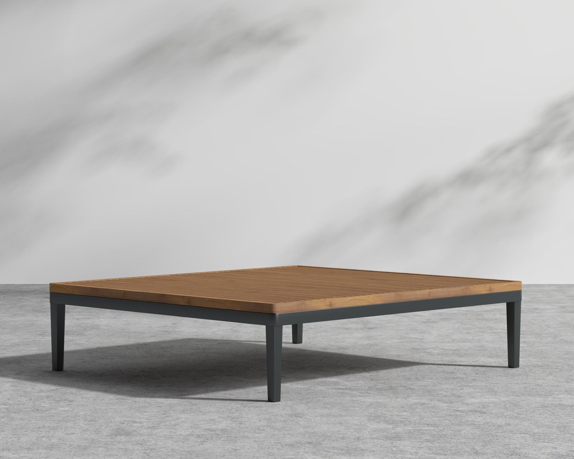 Francis Outdoor End Table - Black - Francis, Teak