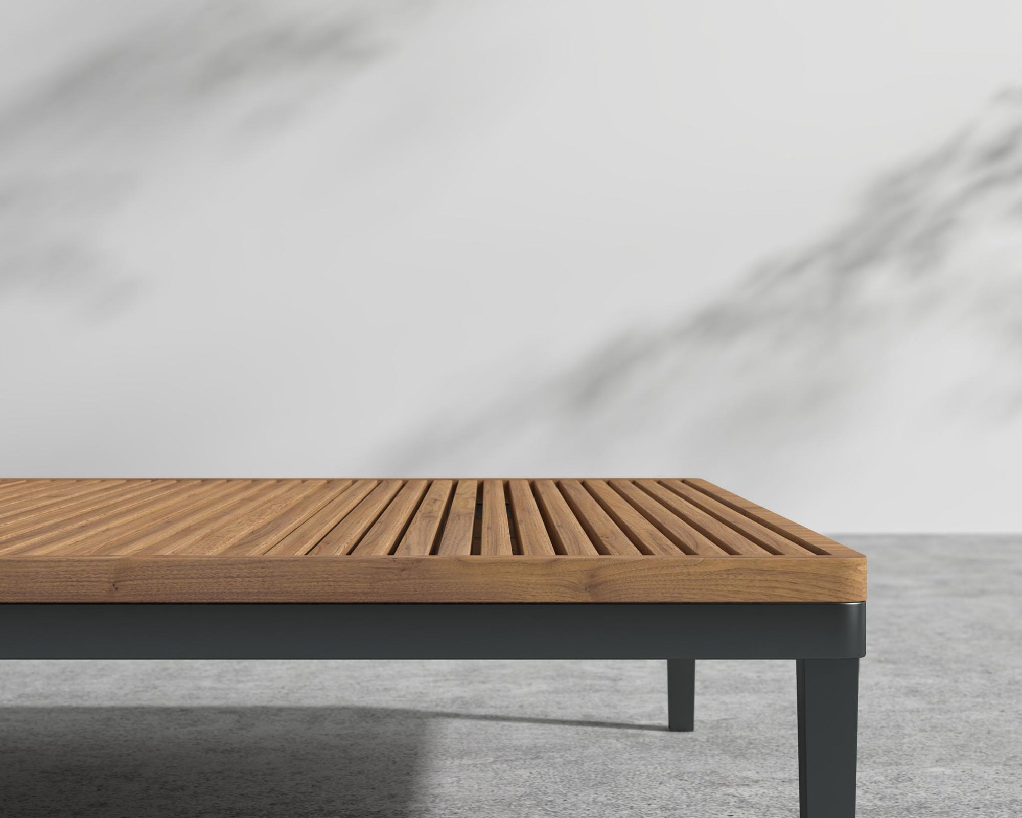 Francis Outdoor End Table - Black - Francis, Teak