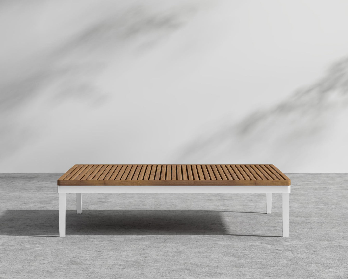 Francis Outdoor End Table - White - Francis, Teak