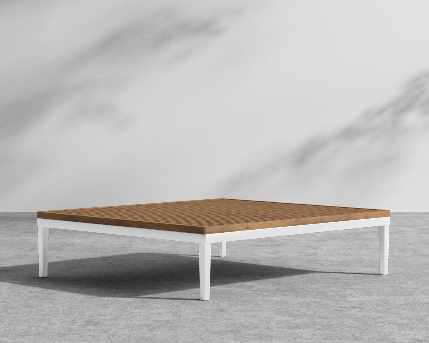 Francis Outdoor End Table - White - Francis, Teak