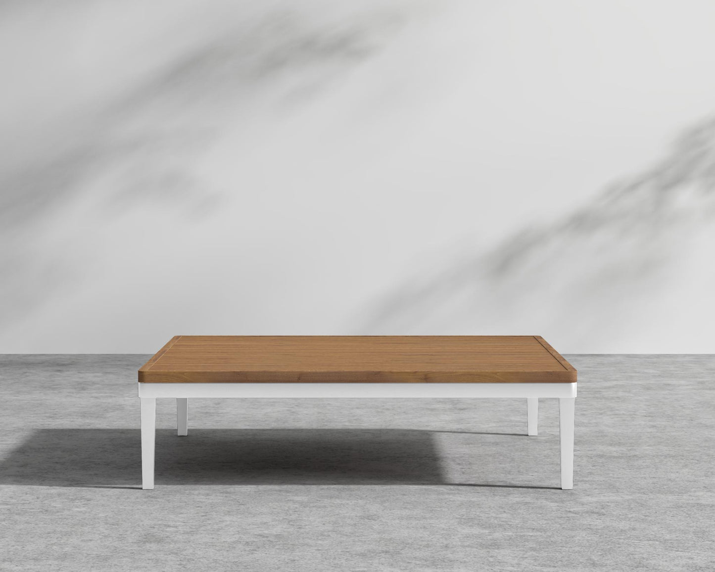 Francis Outdoor End Table - White - Francis, Teak