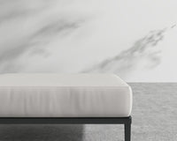 Francis Outdoor Ottoman - Black - Francis, Outdoor Fabric - Palisades