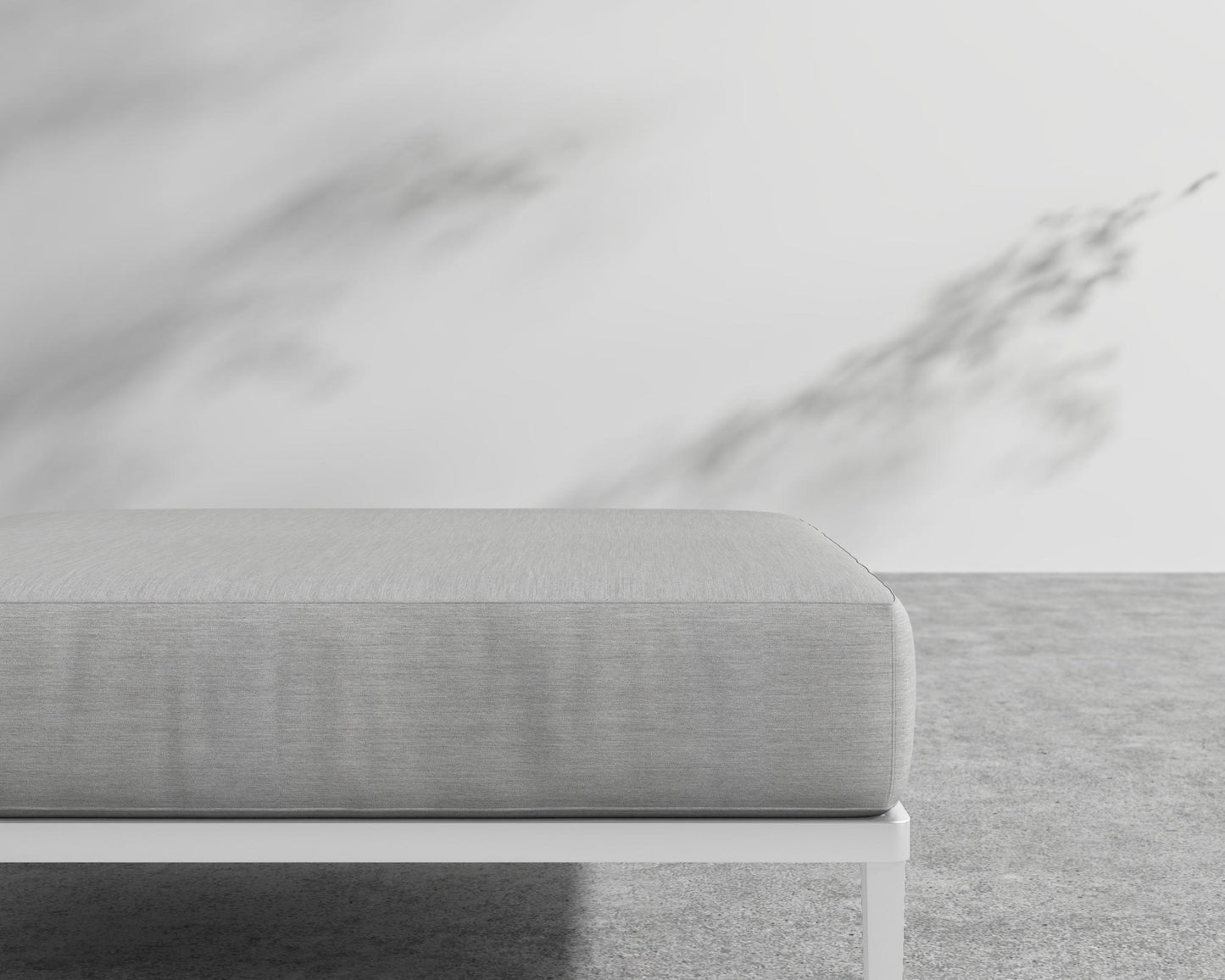 Francis Outdoor Ottoman - Black - Francis, Outdoor Fabric - Encino