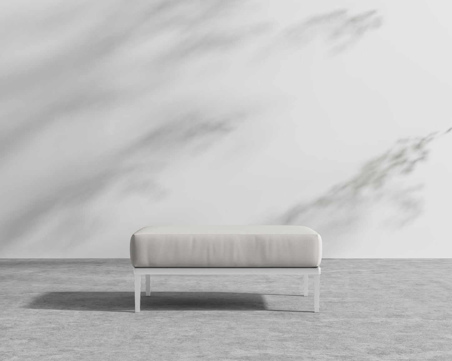 Francis Outdoor Ottoman - Black - Francis, Outdoor Fabric - Palisades