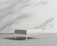 Francis Outdoor Ottoman - Black - Francis, Outdoor Fabric - Palisades