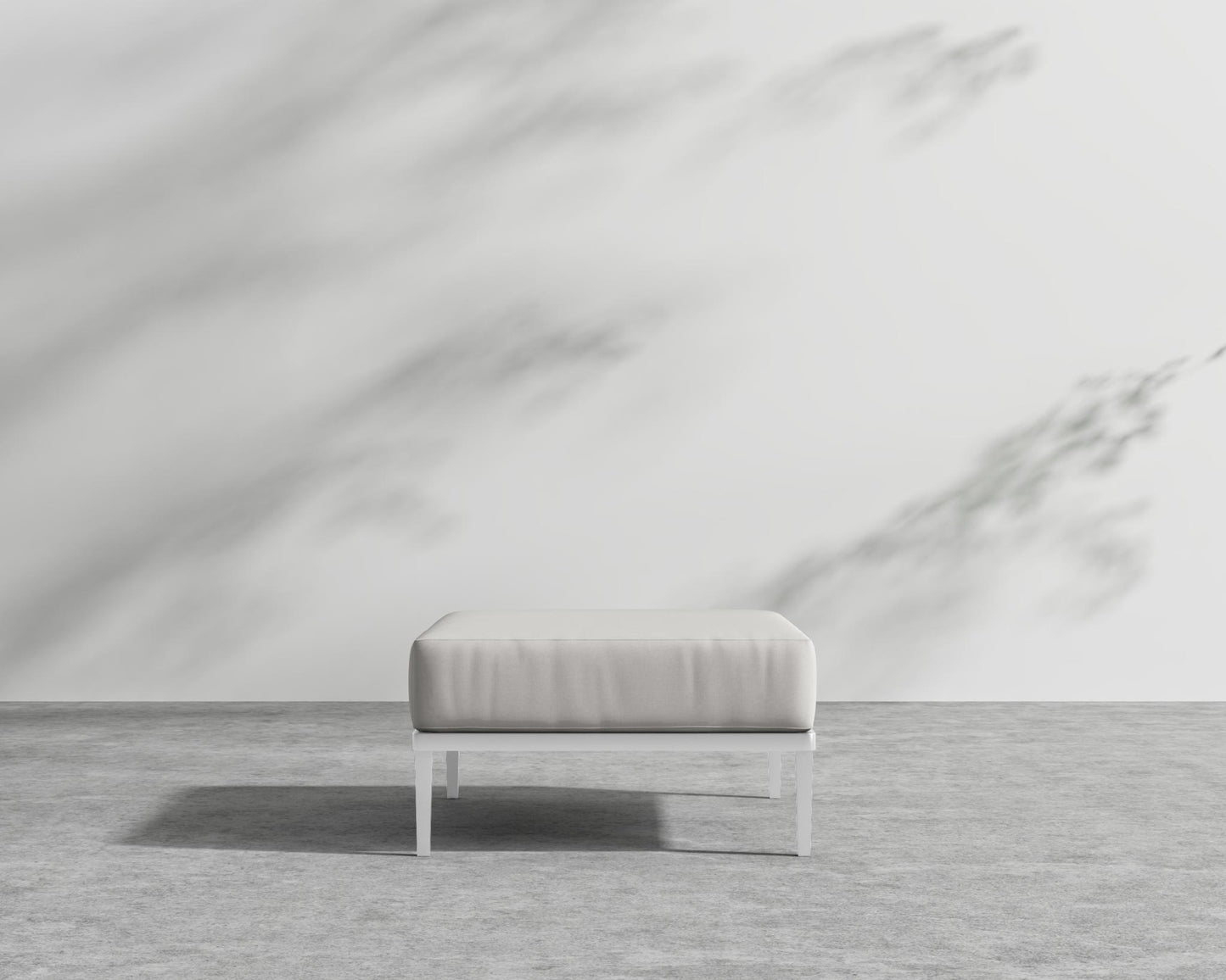 Francis Outdoor Ottoman - Black - Francis, Outdoor Fabric - Palisades