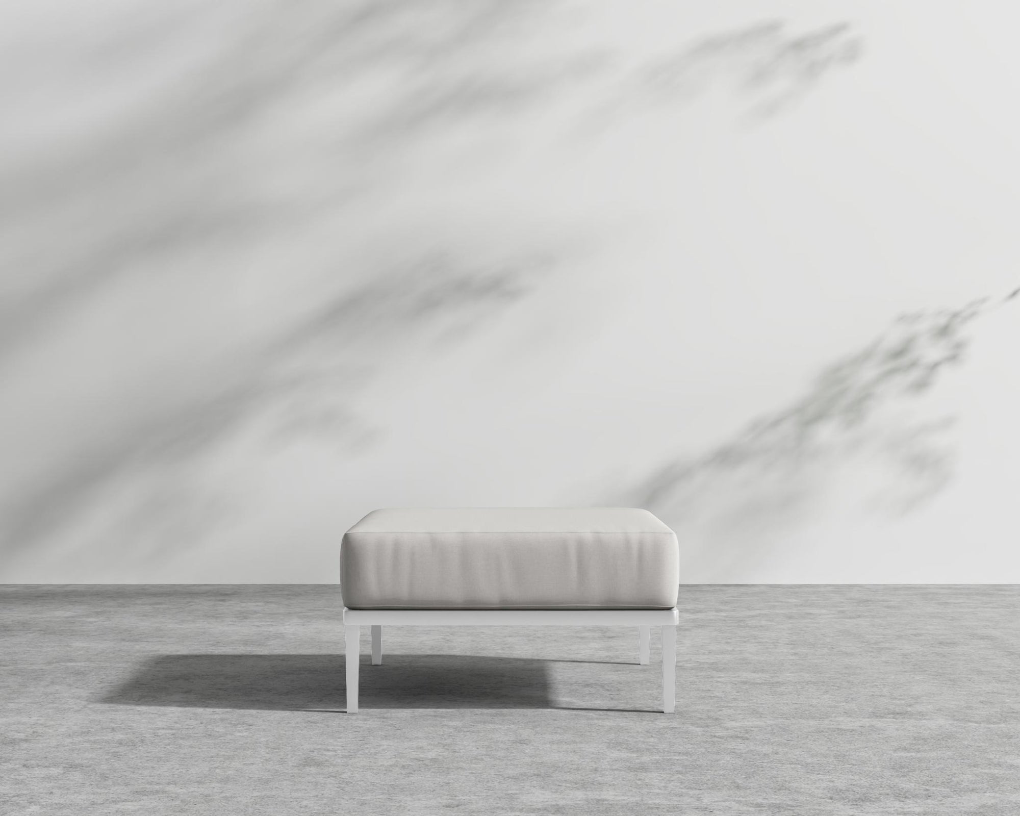 Francis Outdoor Ottoman - Black - Francis, Outdoor Fabric - Palisades