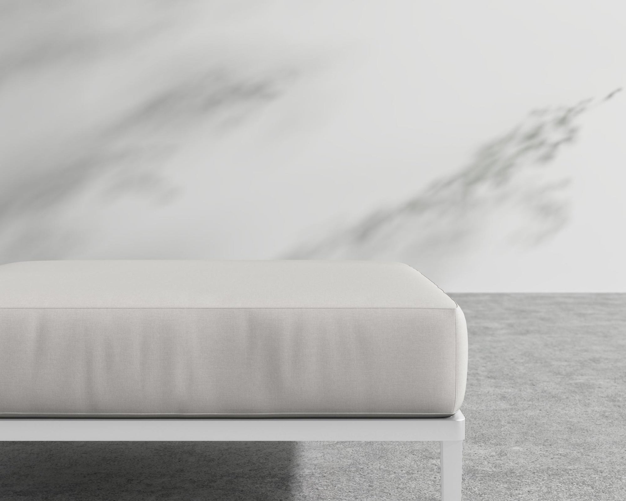 Francis Outdoor Ottoman - Black - Francis, Outdoor Fabric - Palisades