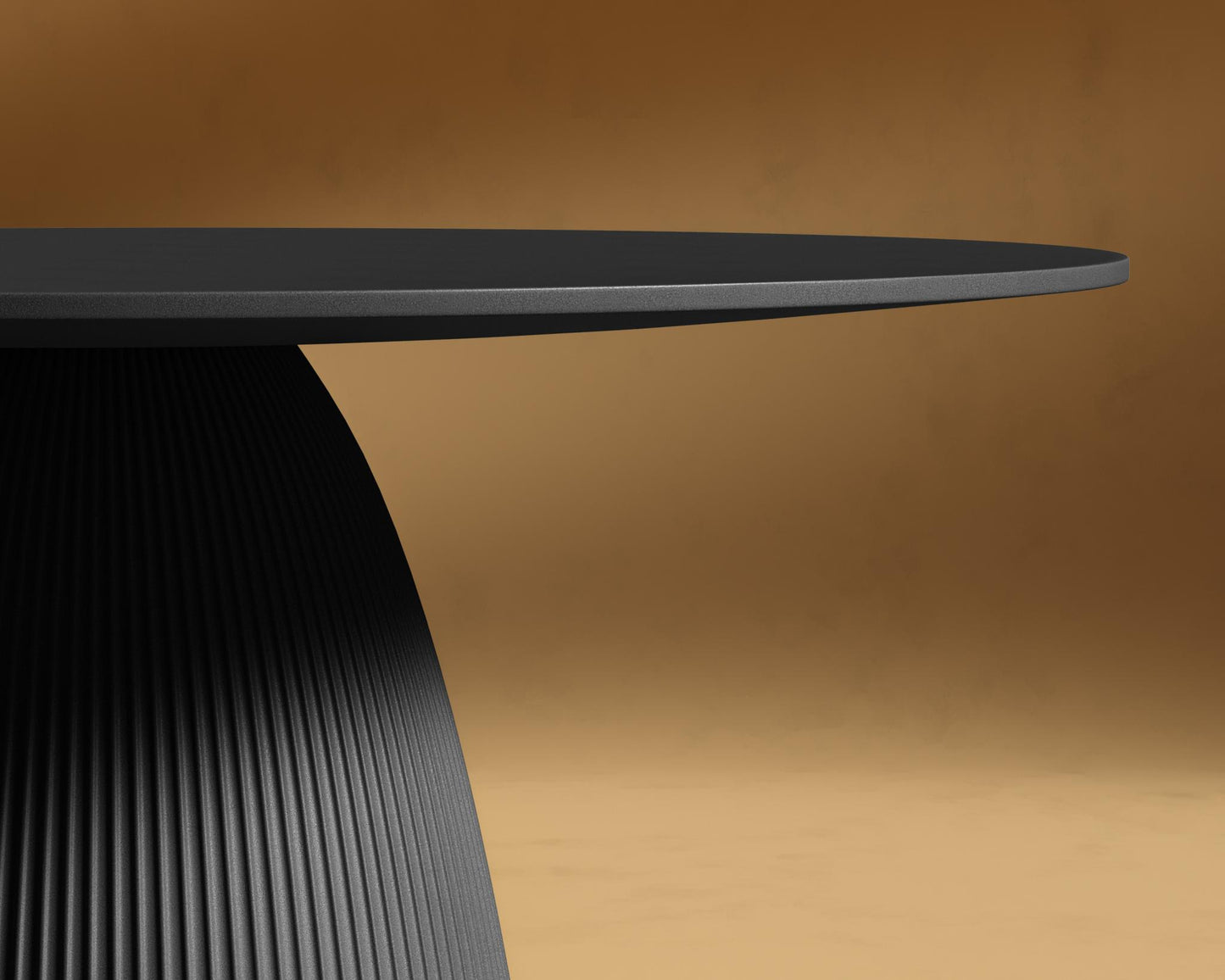 Gallus Dining Table - 48" | 122cm, Black Wax Concrete