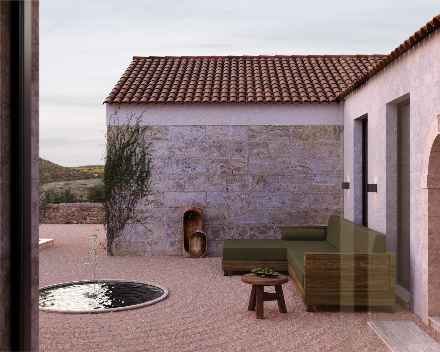 Hampton Outdoor scene - Fresco