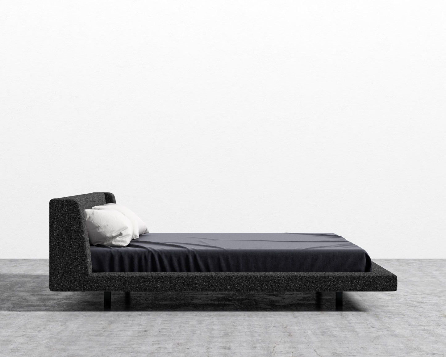 Harper Bed - Cal King, Chatou Bouclé - Caviar