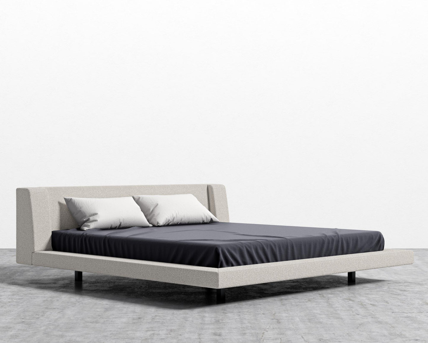 Harper Bed - King - Chatou Boucle - Pearl