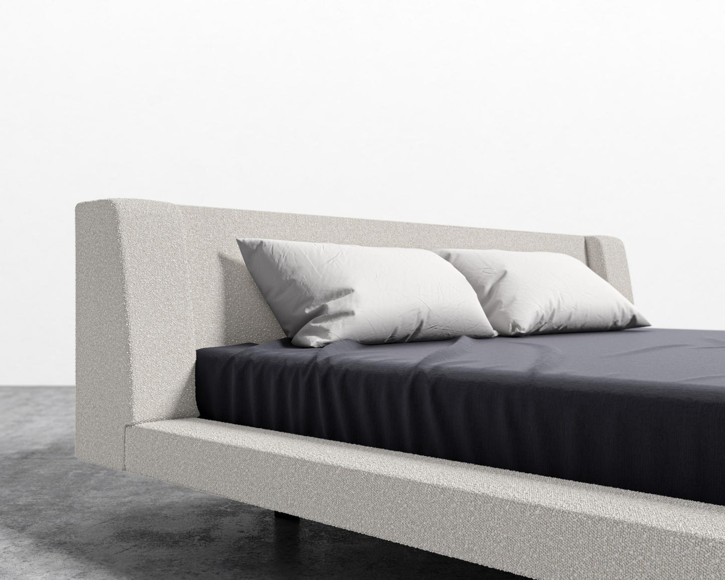 Harper Bed - King - Chatou Boucle - Pearl