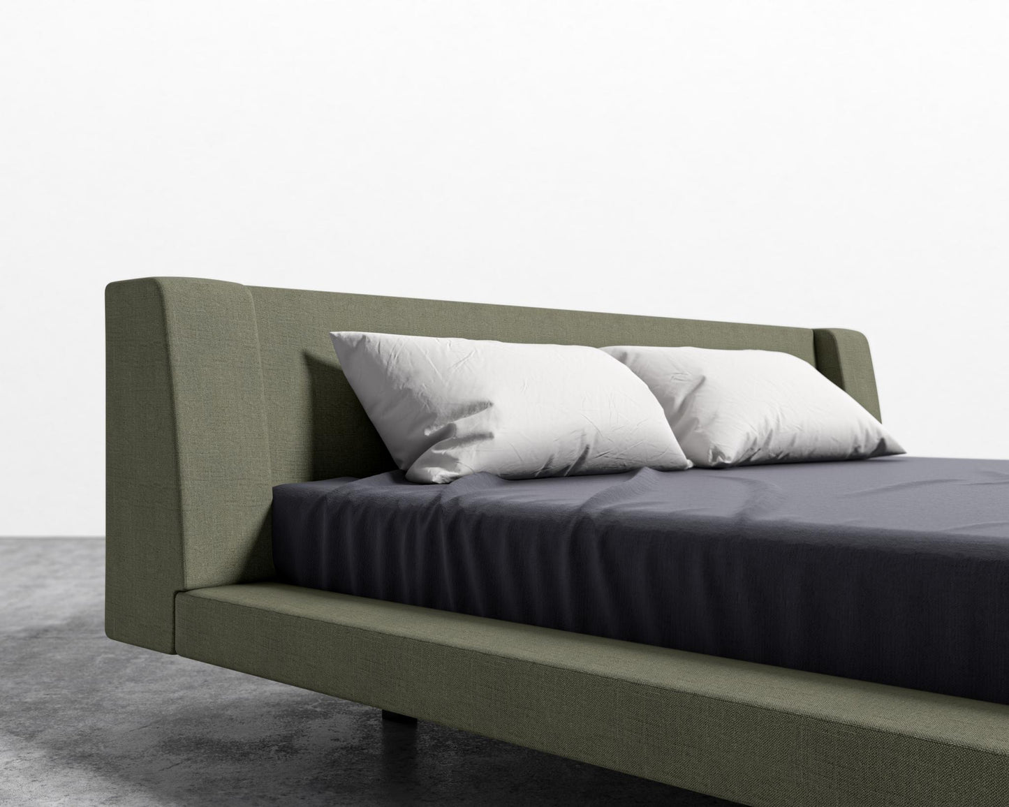 Harper Bed - King, Leuven Linen - Esme