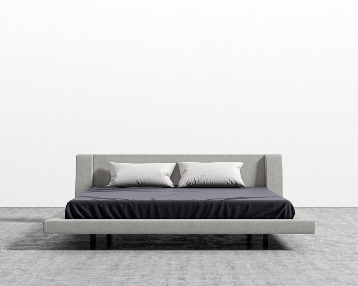 Harper Bed - King, Leuven Linen - Haze