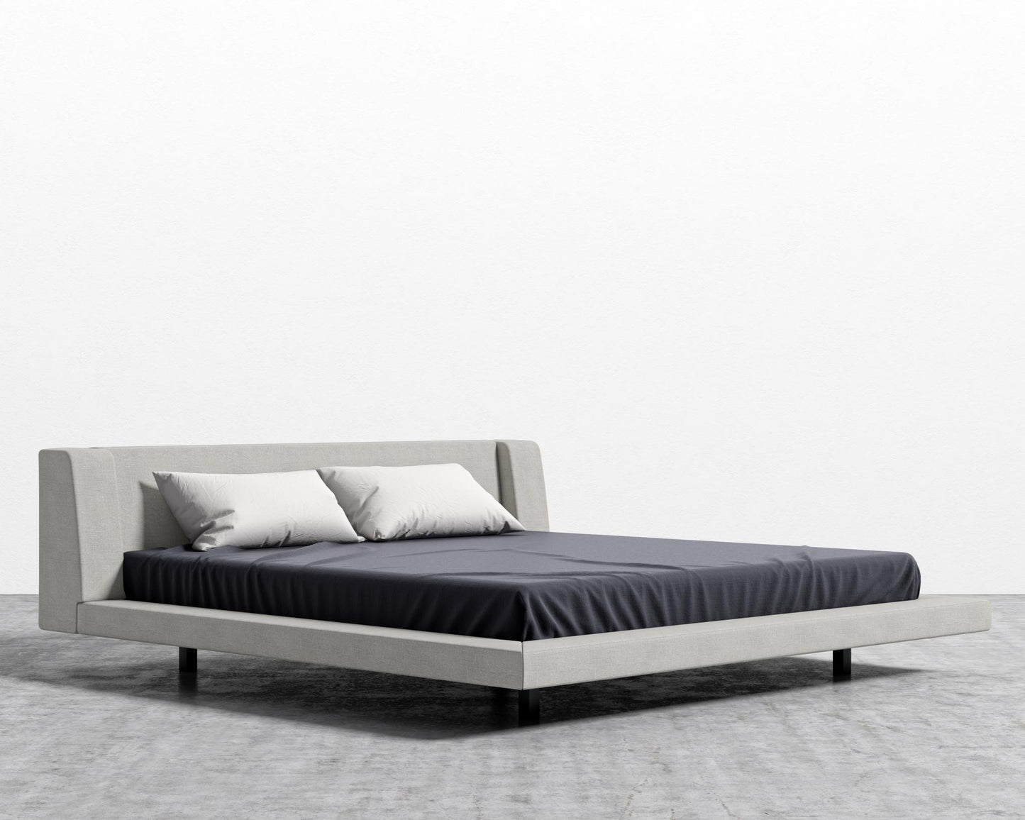 Harper Bed - King, Leuven Linen - Haze