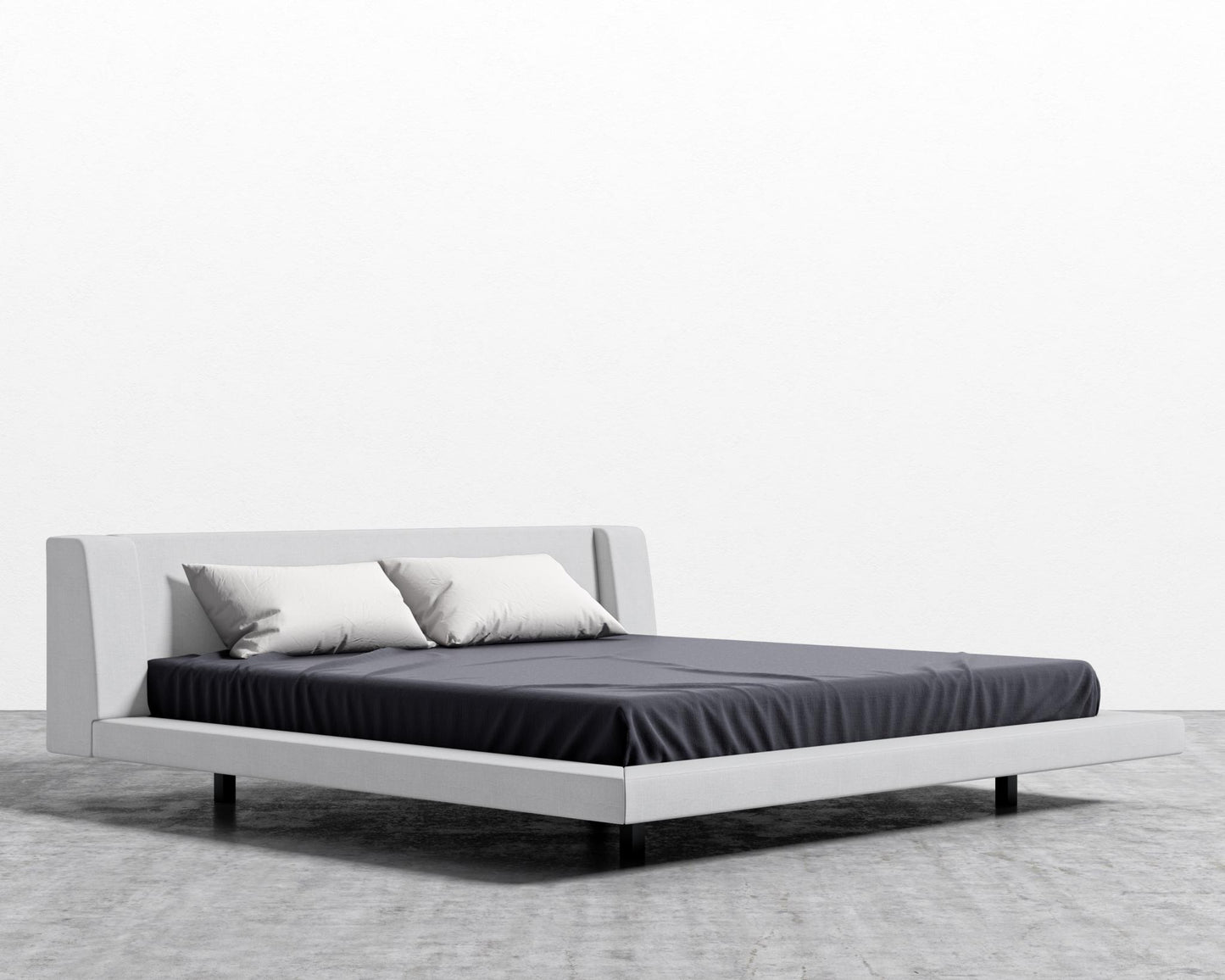 Harper Bed - King, Leuven Linen - Opal