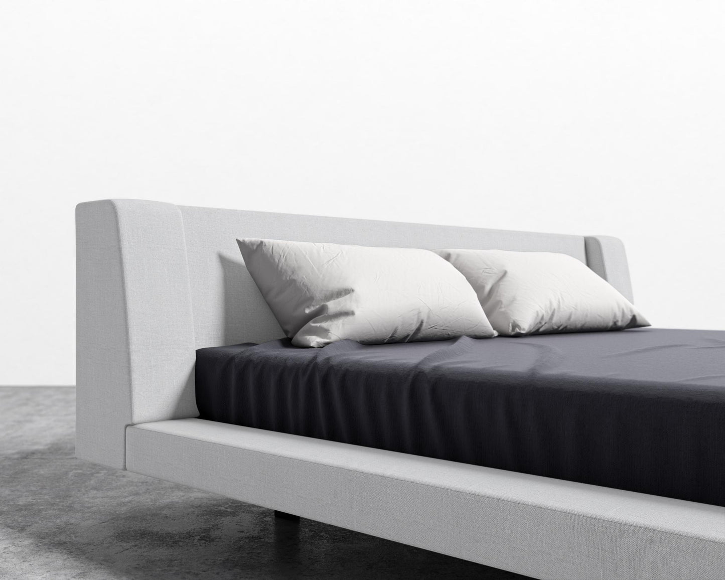 Harper Bed - King, Leuven Linen - Opal