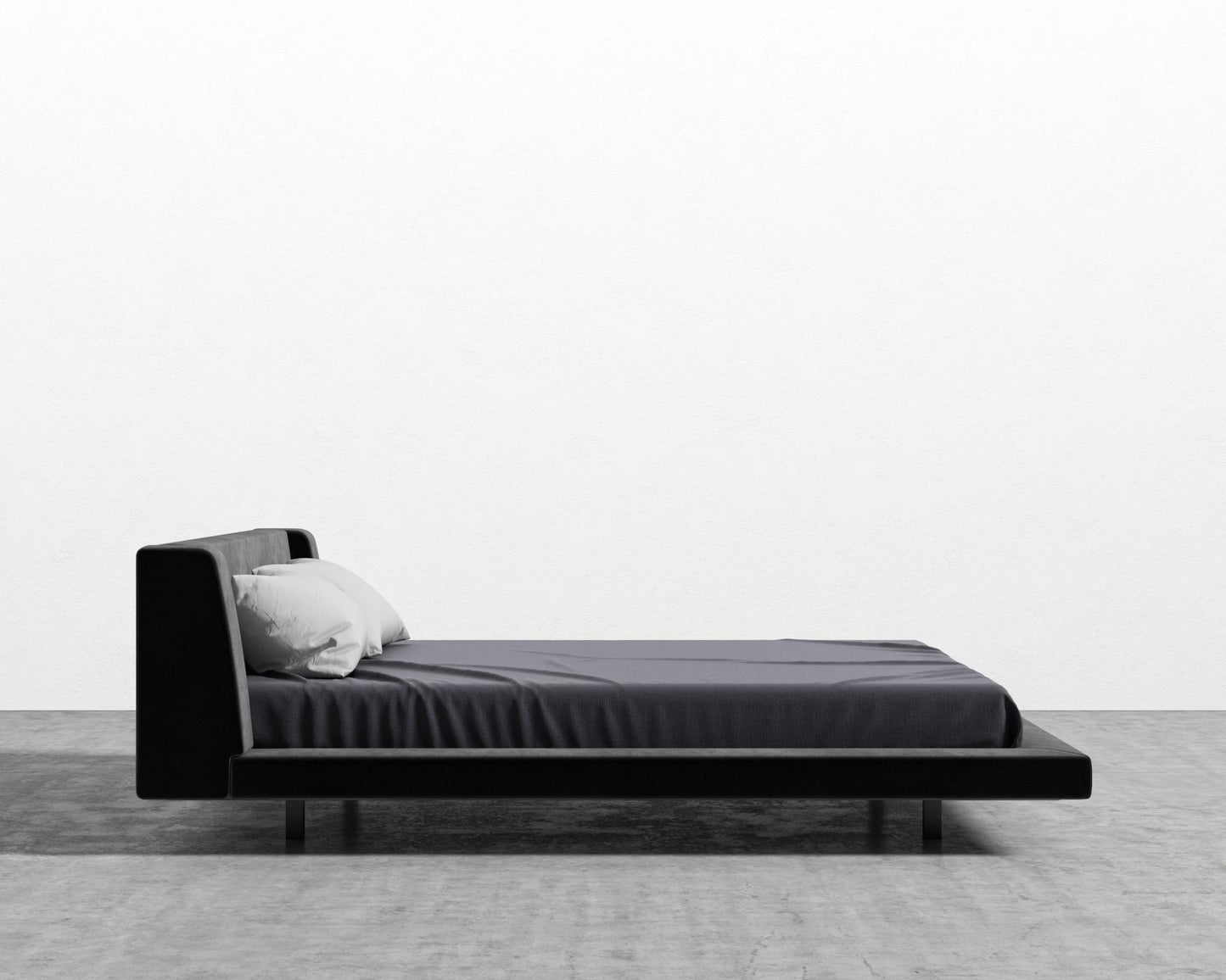 Harper Bed - King, Vintage Velvet - Black