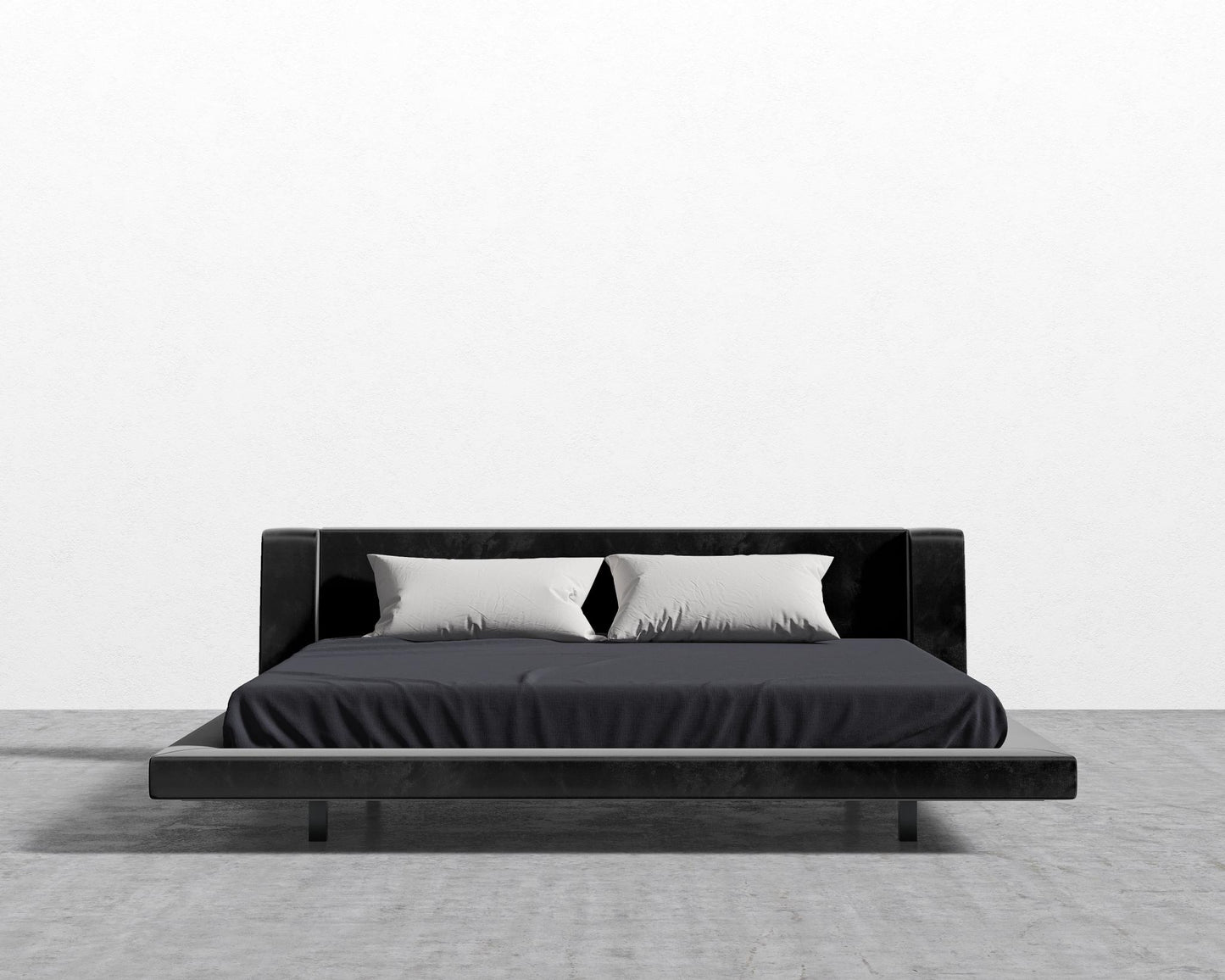 Harper Bed - King, Plush Velvet - Black