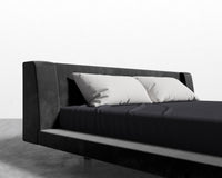 Harper Bed - King, Plush Velvet - Black