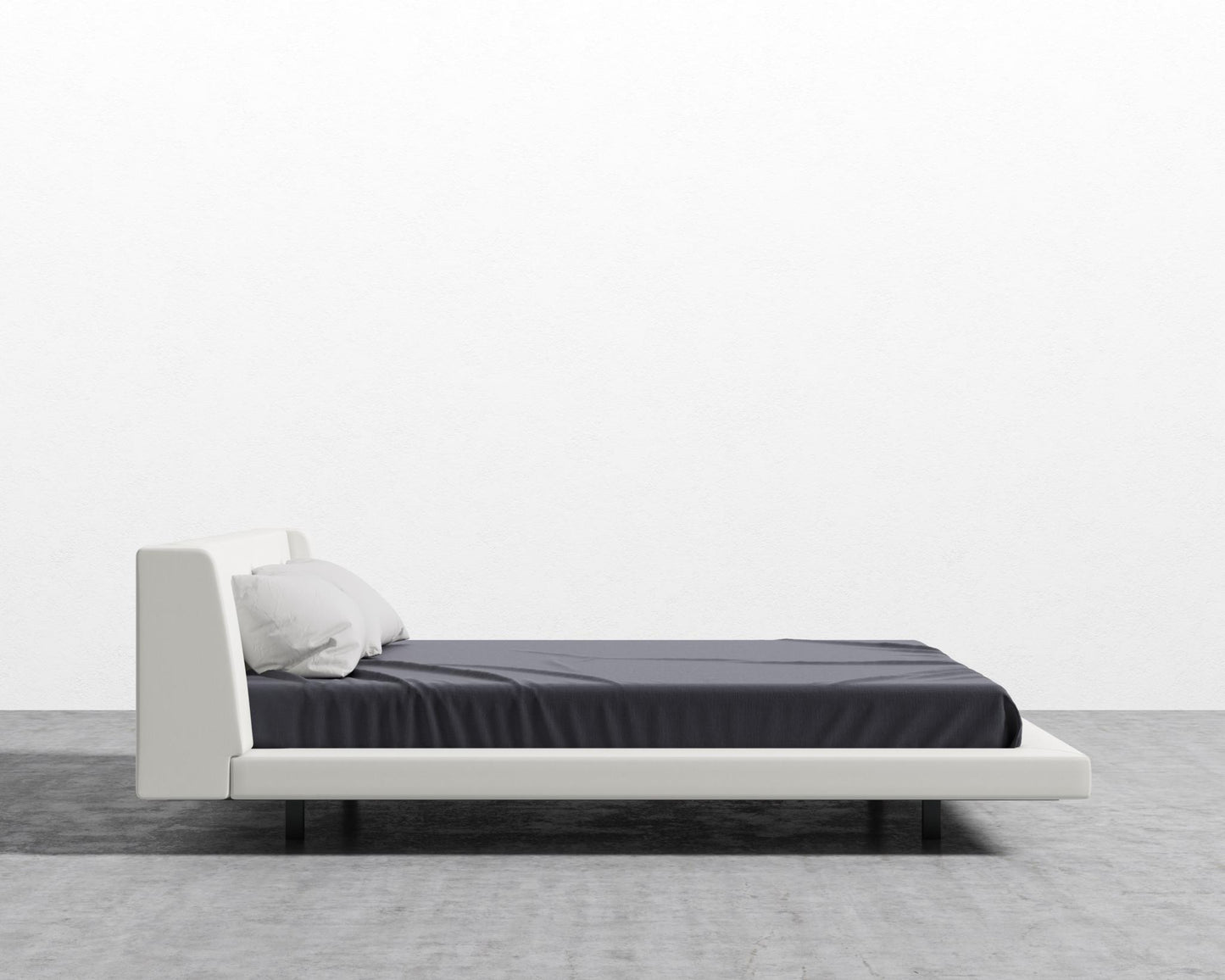 Harper Bed - King, Verona Leather - Verona Ivory