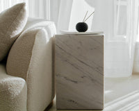 Liza Side Table - Marble - White Carrara Marble