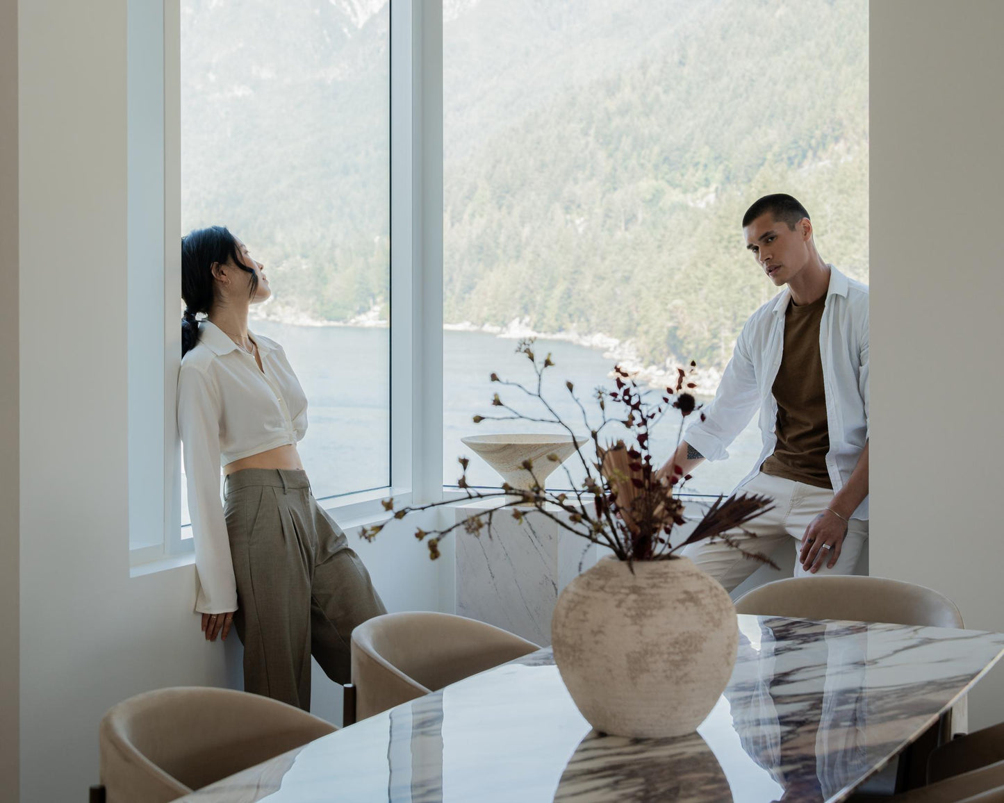 Liza Pedestal - Marble