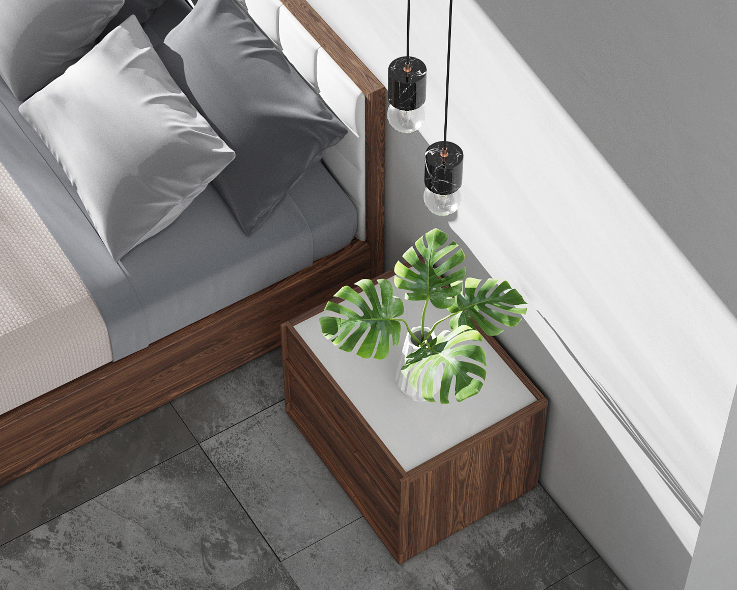 Hunter Nightstand - Walnut Veneer